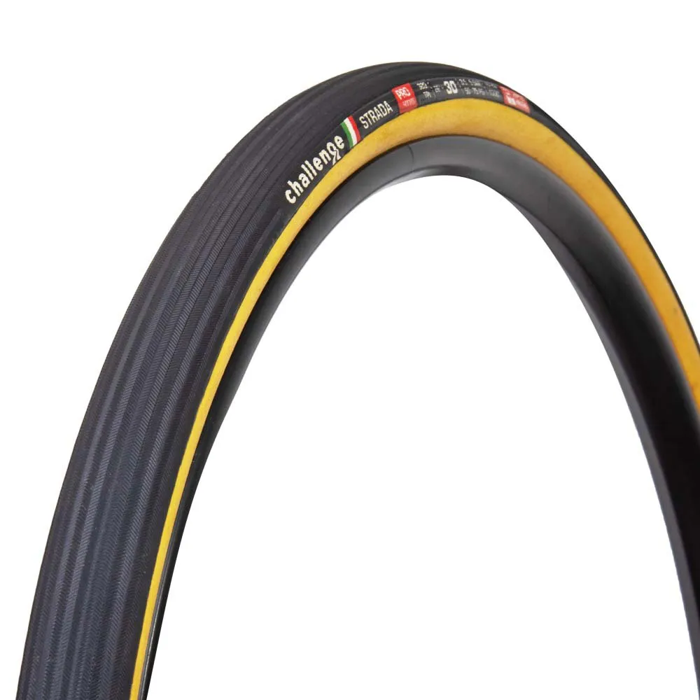 Challenge Strada Tubular 700c X Styv Landsvägsdäck 30 Mm, Black / Beige, 700C x 30 Challenge Strada Tubular 700c X Styv Landsvägsdäck 30 Mm, Black / Beige, 700C x 30