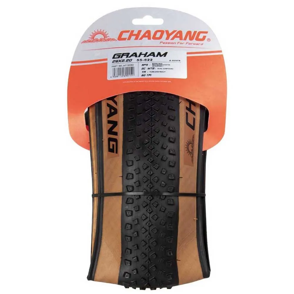 Chaoyang Graham Tubeless 29´´ X 2.20 Mtb-däck, Black / brown, 29" x 2.20 Chaoyang Graham Tubeless 29´´ X 2.20 Mtb-däck, Black / brown, 29" x 2.20