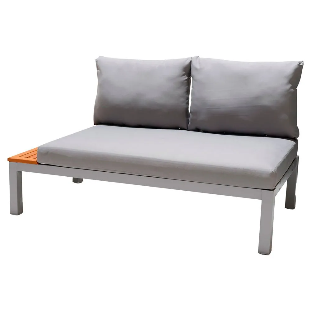 Chillvert Aluminium Bergamo Fsc Eukalyptus Trädgårdssoffa 138.20x76.6x73 Cm unisex, Grey, One Size