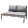 Chillvert Aluminium Bergamo Fsc Eukalyptus Trädgårdssoffa 138.20x76.6x73 Cm unisex, Grey, One Size