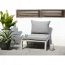 Chillvert Aluminium Bergamo Fsc Eukalyptus Trädgårdssoffa 78.20x76.6x730 Cm unisex, Grey, One Size