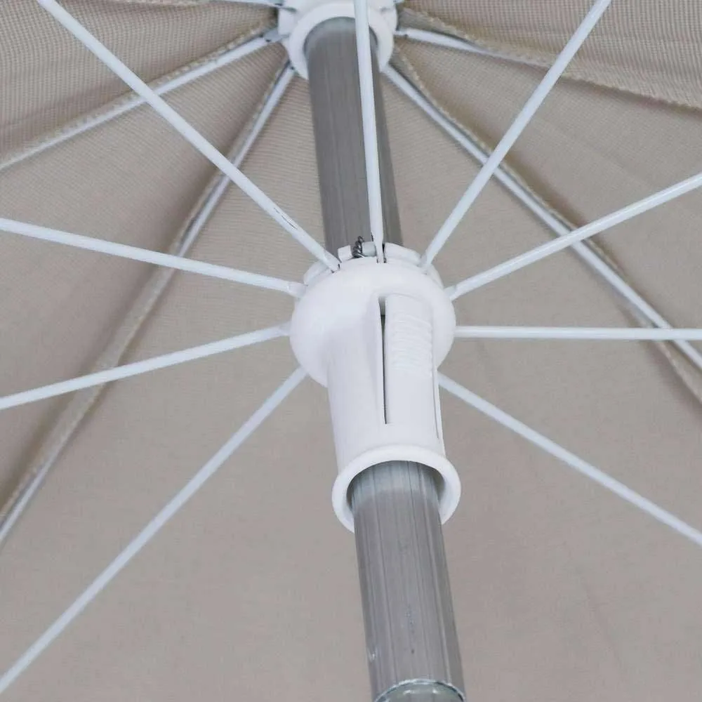 Chillvert Aluminium Hampton Hopfällbar Parasoll 240 Cm unisex, Beige, One Size