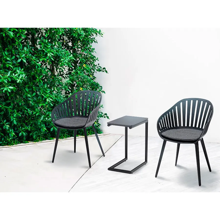 Chillvert Aluminium Lacio Trädgårdsmöbelset I Harts unisex, Black, One Size
