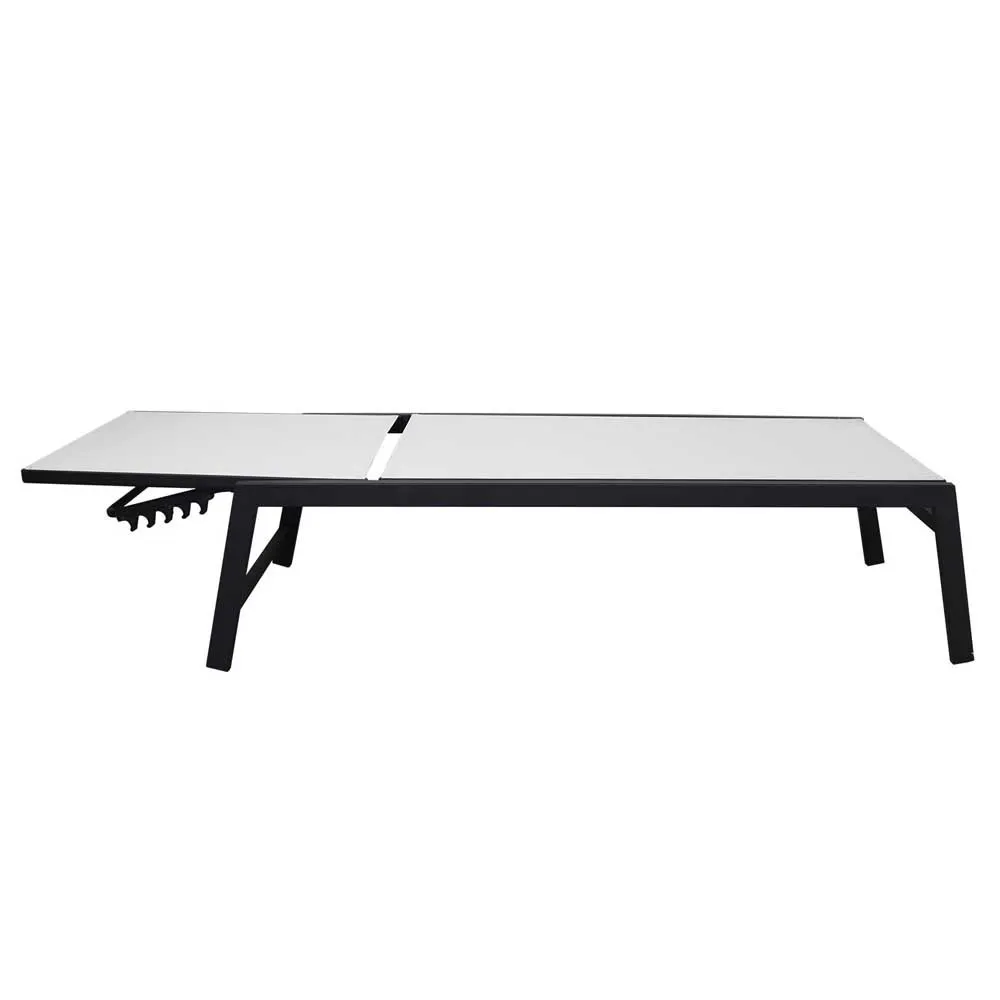 Chillvert Aluminium Pisa Solstol 203x64x43 Cm unisex, Anthracite / ecrú, One Size Chillvert Aluminium Pisa Solstol 203x64x43 Cm unisex, Anthracite / ecrú, One Size