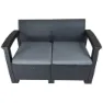 Chillvert Capri Resin Trädgårdsmöbelset Med Rotan-effekt unisex, Anthracite / grey, One Size