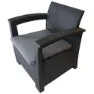 Chillvert Capri Resin Trädgårdsmöbelset Med Rotan-effekt unisex, Anthracite / grey, One Size
