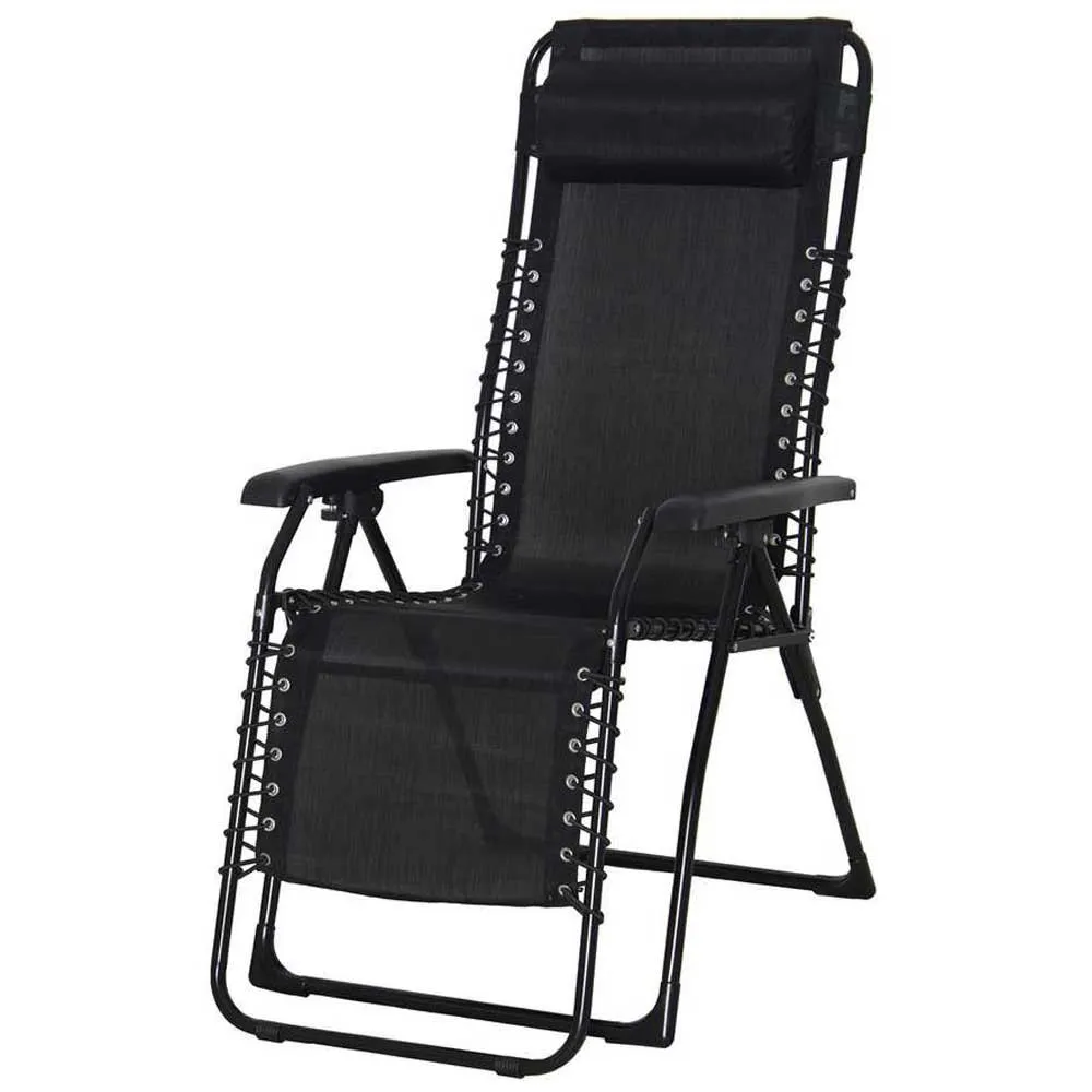 Chillvert Catania Stål Solstol 65.5x91x116 Cm unisex, Black, One Size