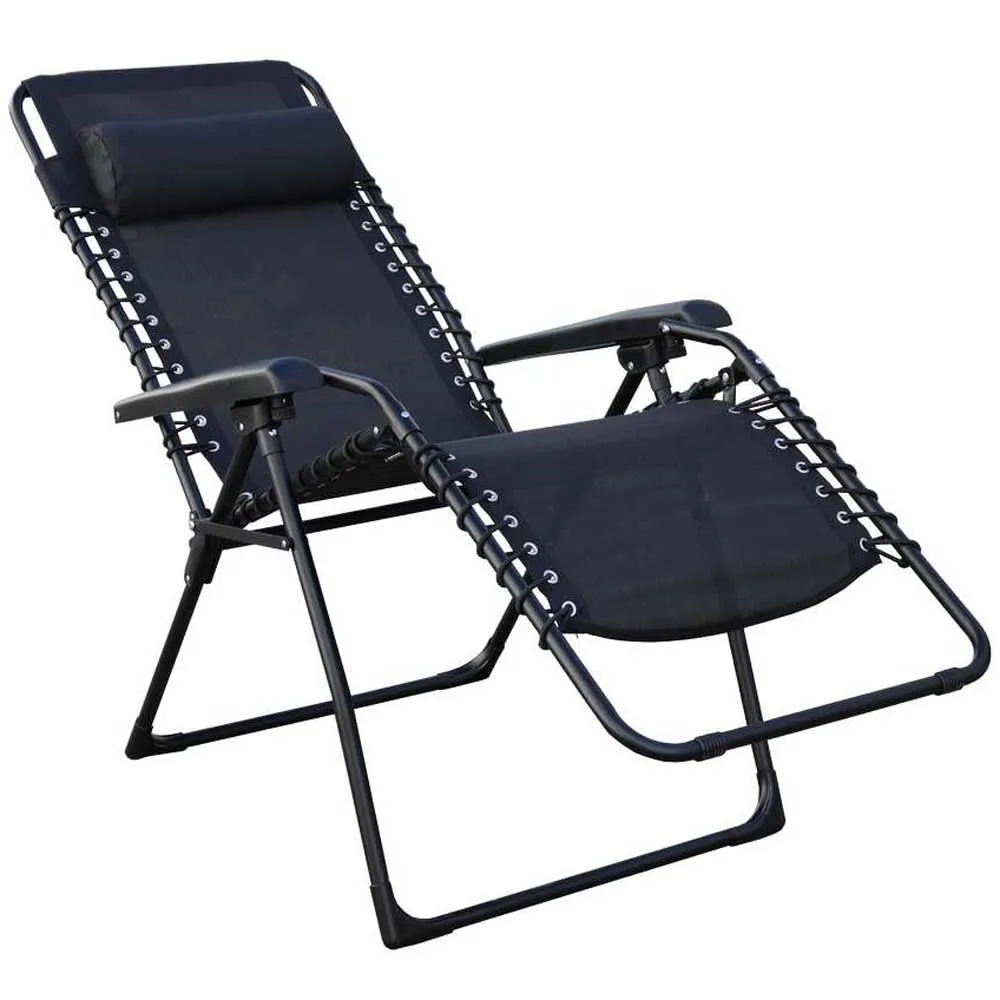 Chillvert Catania Stål Solstol 65.5x91x116 Cm unisex, Black, One Size