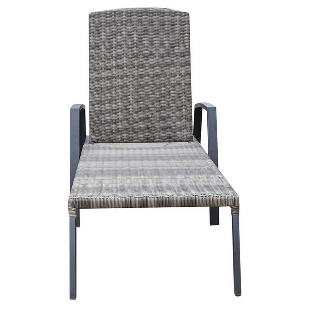 Chillvert Cozumel Stål Solstol 190x63x50 Cm Refurbished unisex, Anthracite / brown, One Size
