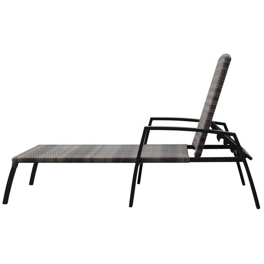 Chillvert Cozumel Stål Solstol 190x63x50 Cm Refurbished unisex, Anthracite / brown, One Size