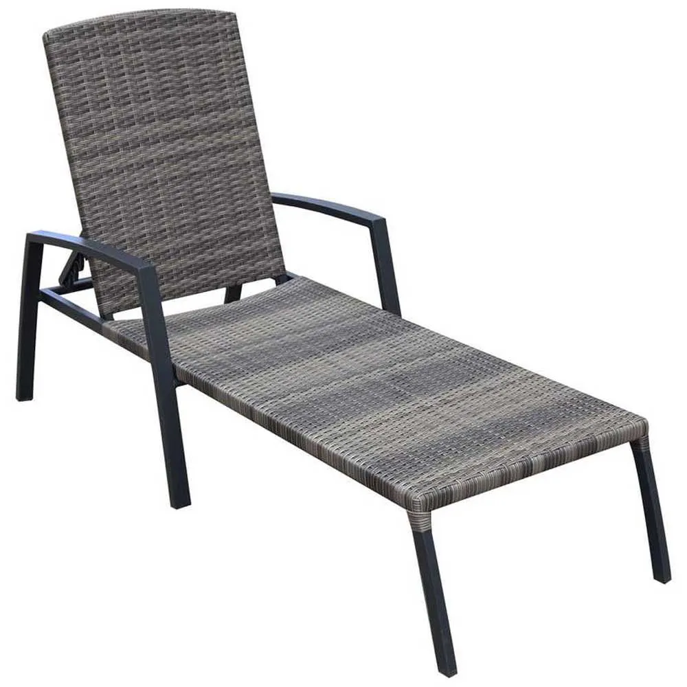 Chillvert Cozumel Stål Solstol 190x63x50 Cm Refurbished unisex, Anthracite / brown, One Size