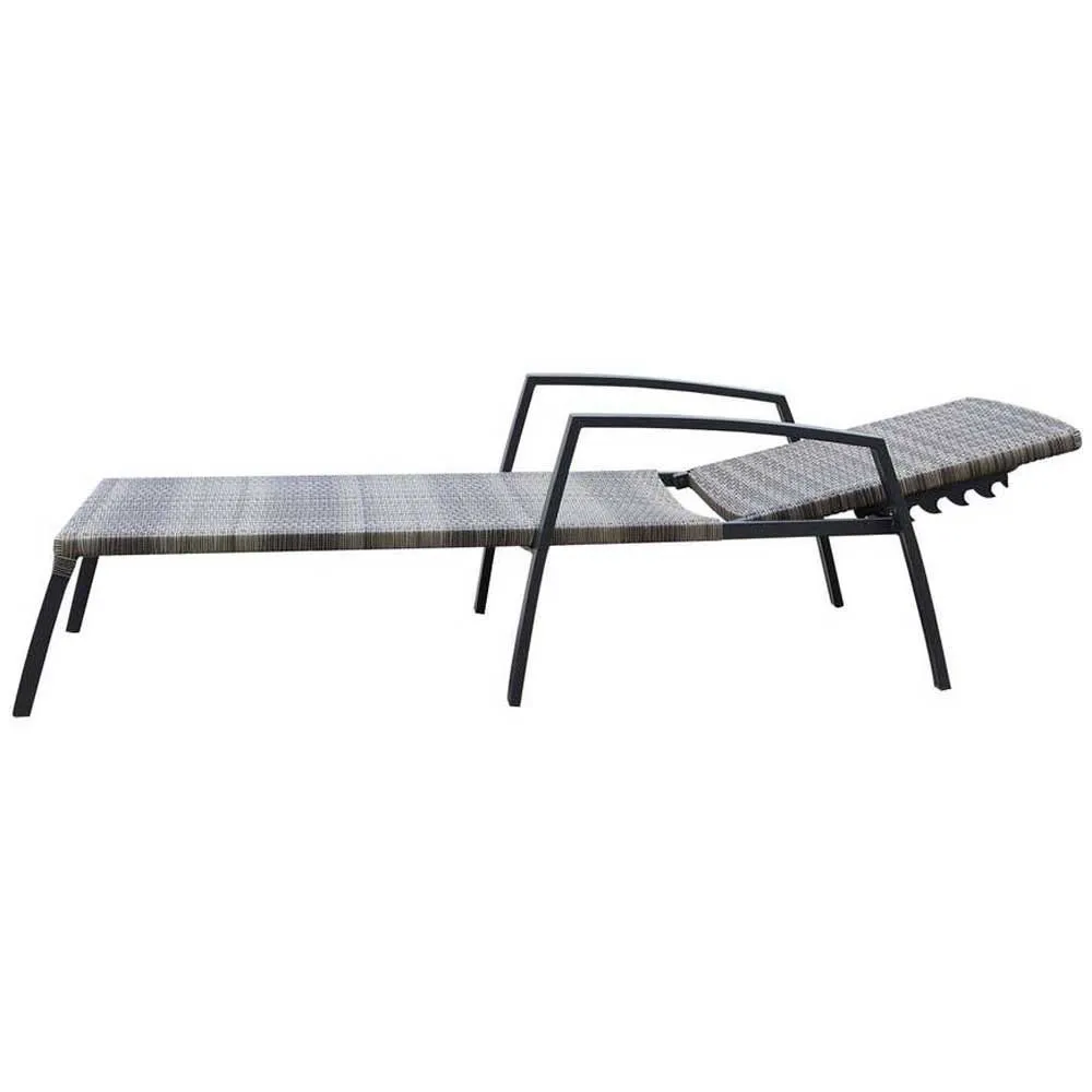 Chillvert Cozumel Stål Solstol 190x63x50 Cm Refurbished unisex, Anthracite / brown, One Size