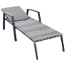 Chillvert Cozumel Stål Solstol 190x63x50 Cm Refurbished unisex, Anthracite / brown, One Size