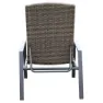 Chillvert Cozumel Stål Solstol 190x63x50 Cm Refurbished unisex, Anthracite / brown, One Size