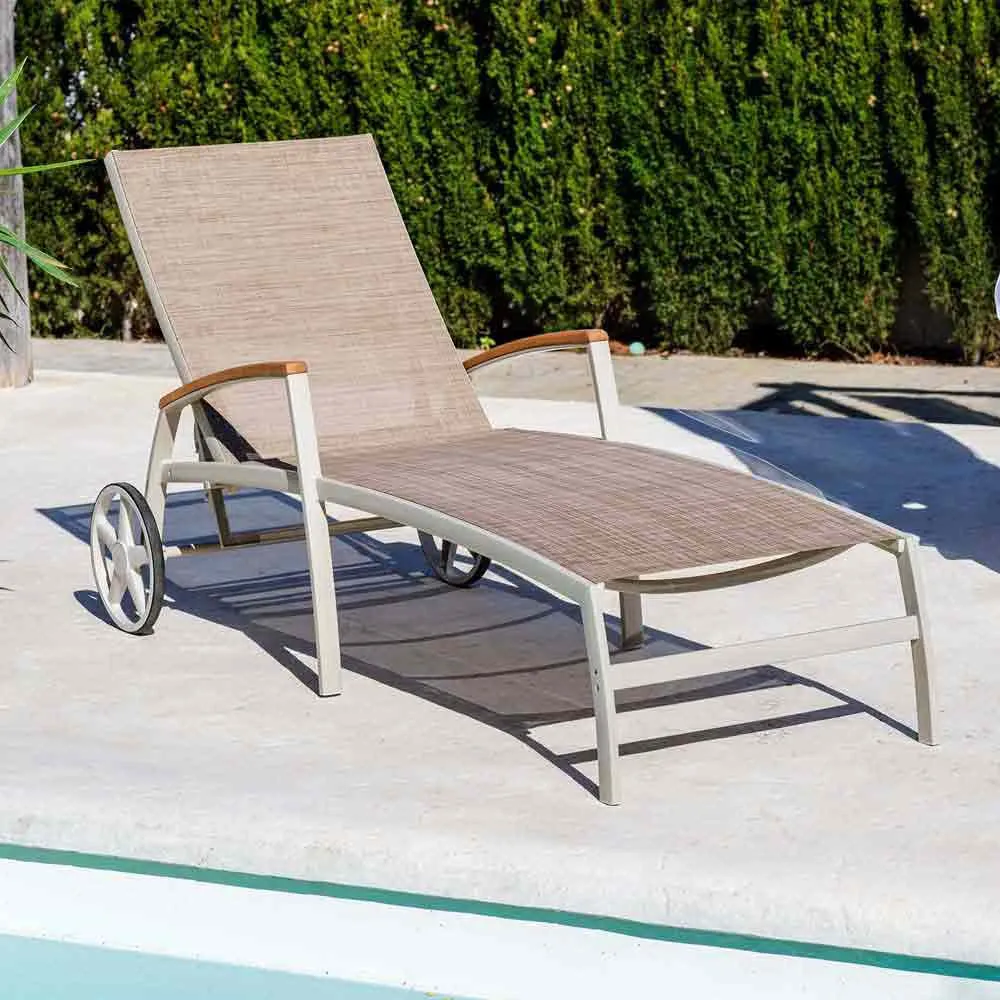 Chillvert Imperia Fsc Eukalyptus Solstol 180.40x77.60x102.90 Cm unisex, Wooden / beige, One Size