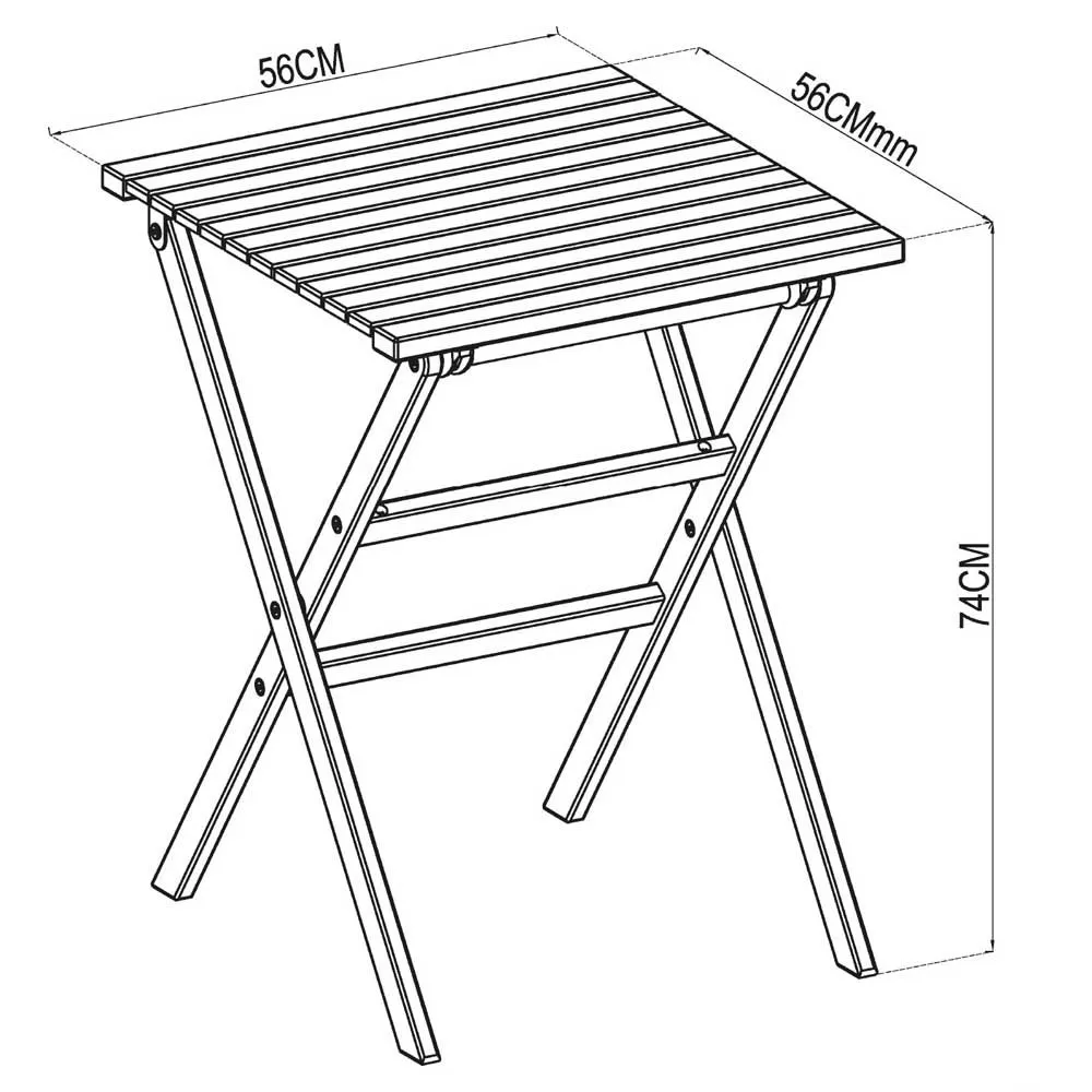 Chillvert Milan Fsc-certifierat Eukalyptus Hopfällbart Fyrkantigt Bord 56x56 Cm unisex, Wooden, One Size Chillvert Milan Fsc-certifierat Eukalyptus Hopfällbart Fyrkantigt Bord 56x56 Cm unisex, Wooden, One Size