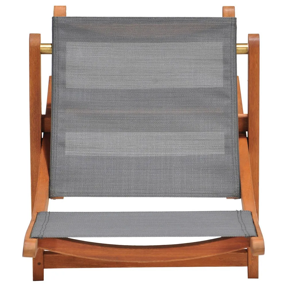 Chillvert Napoles Fsc Fällbar Stol I Eukalyptus Och Tyg 50.65x49.6x93.2 Cm unisex, Wooden / grey, One Size