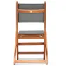Chillvert Napoles Fsc Fällbar Stol I Eukalyptus Och Tyg 50.65x49.6x93.2 Cm unisex, Wooden / grey, One Size