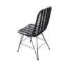 Chillvert Parma Metall-och Rottingstol 46x60x92 Cm unisex, Black, One Size