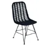Chillvert Parma Metall-och Rottingstol 46x60x92 Cm unisex, Black, One Size