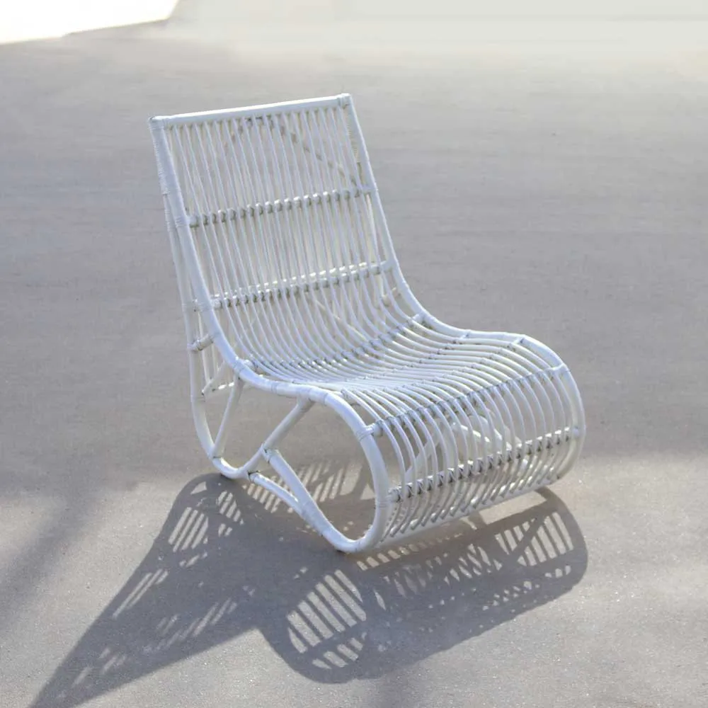 Chillvert Parma Rattan Solsäng 61x94x85 Cm unisex, White, One Size