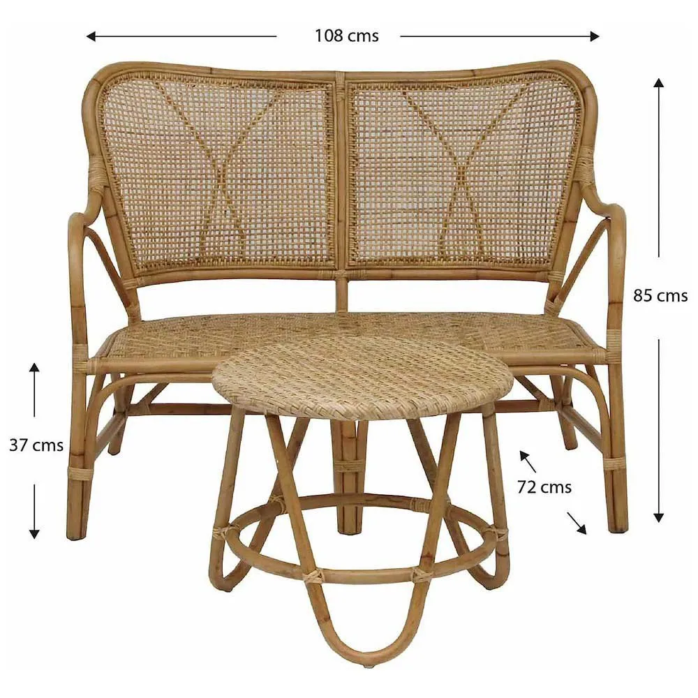 Chillvert Parma Rattan Trädgårdsmöbelset unisex, Natural, One Size