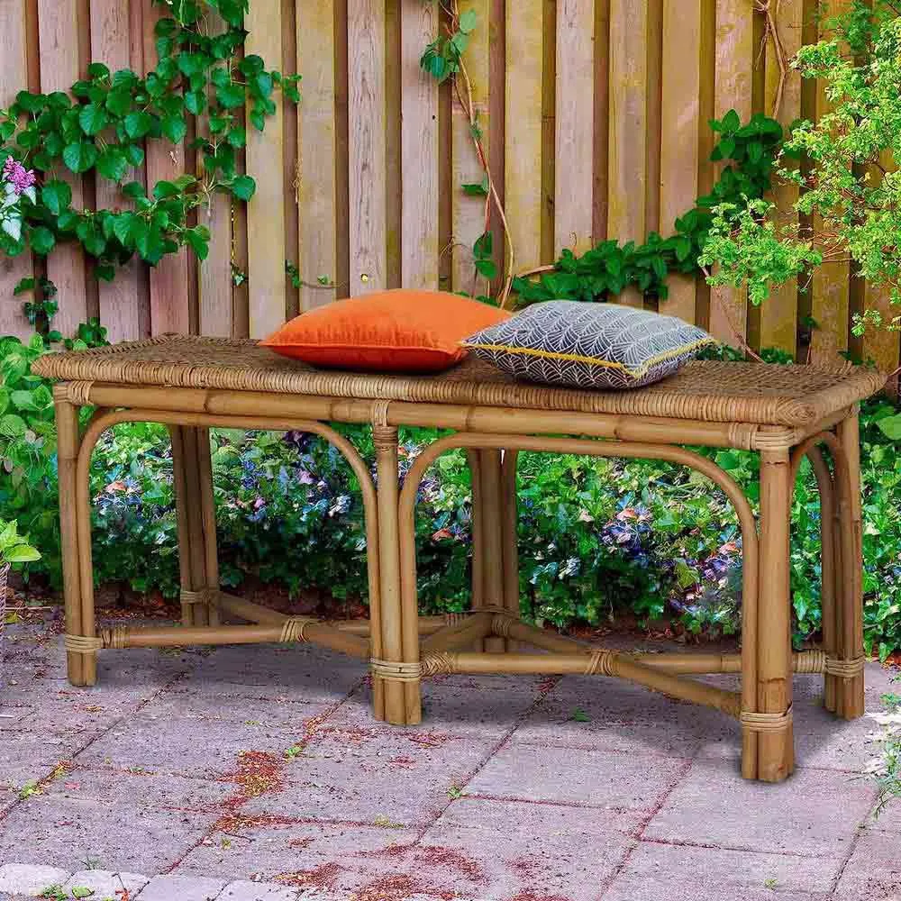 Chillvert Parma Rotting Trädgårdsbänk 110x30x45 Cm unisex, Natural, 110 x 30 x 45cm