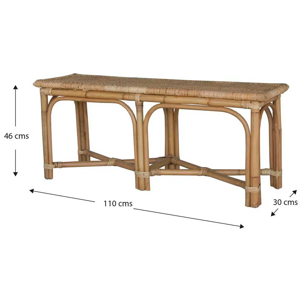 Chillvert Parma Rotting Trädgårdsbänk 110x30x45 Cm unisex, Natural, 110 x 30 x 45cm