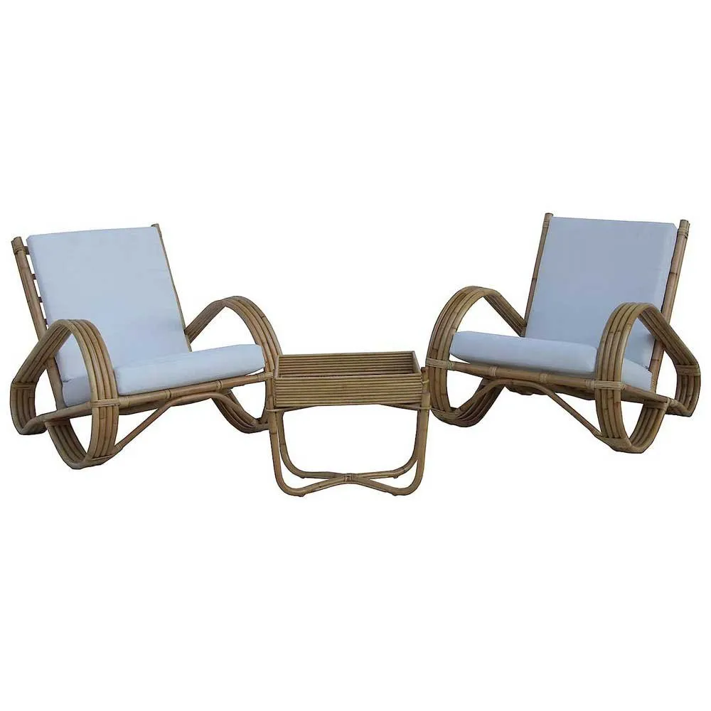 Chillvert Parma Rotting Trädgårdsmöbelset unisex, Natural / white, One Size Chillvert Parma Rotting Trädgårdsmöbelset unisex, Natural / white, One Size