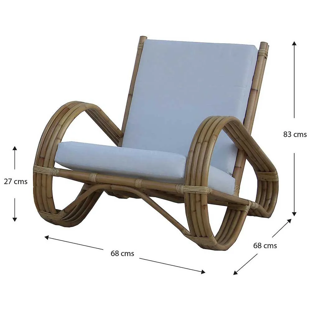 Chillvert Parma Rotting Trädgårdsmöbelset unisex, Natural / white, One Size Chillvert Parma Rotting Trädgårdsmöbelset unisex, Natural / white, One Size