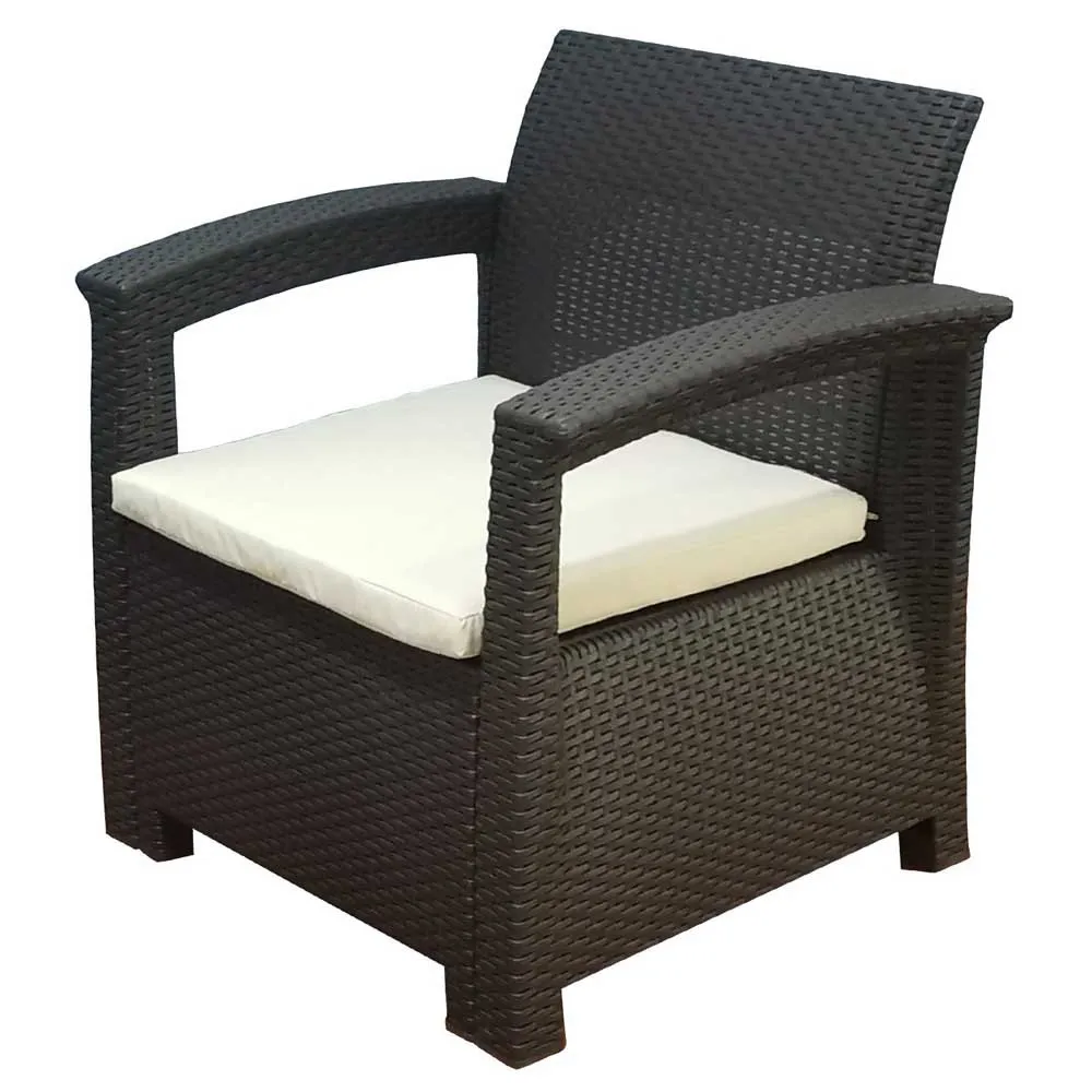 Chillvert Perugia Resin Trädgårdsmöbelset Med Rotan-effekt unisex, Chocolate / beige, One Size Chillvert Perugia Resin Trädgårdsmöbelset Med Rotan-effekt unisex, Chocolate / beige, One Size