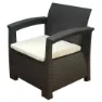 Chillvert Perugia Resin Trädgårdsmöbelset Med Rotan-effekt unisex, Chocolate / beige, One Size
