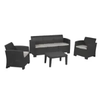 Chillvert Salerno Resin Trädgårdsmöbelset Med Rotan-effekt unisex