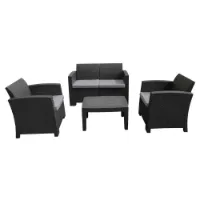 Chillvert Siena Resin Trädgårdsmöbelset Med Rotan-effekt unisex Chillvert Siena Resin Trädgårdsmöbelset Med Rotan-effekt unisex