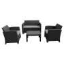 Chillvert Siena Resin Trädgårdsmöbelset Med Rotan-effekt unisex, Anthracite / grey, One Size