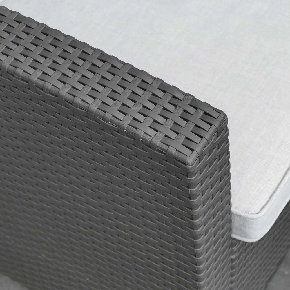 Chillvert Siena Resin Trädgårdsmöbelset Med Rotan-effekt unisex, Anthracite / grey, One Size
