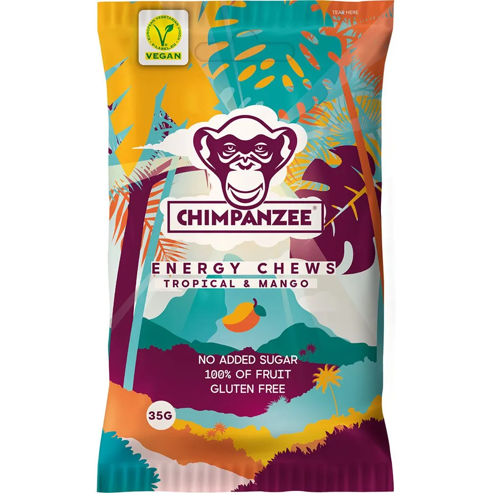 Chimpanzee Energi Gummies Låda Tropisk & Mango 35g 20 Enheter, Multicolor, One Size