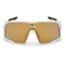 Chpo Brand Prima Due Polariserade Solglasögon, White, Gold Mirror Polarized/CAT3