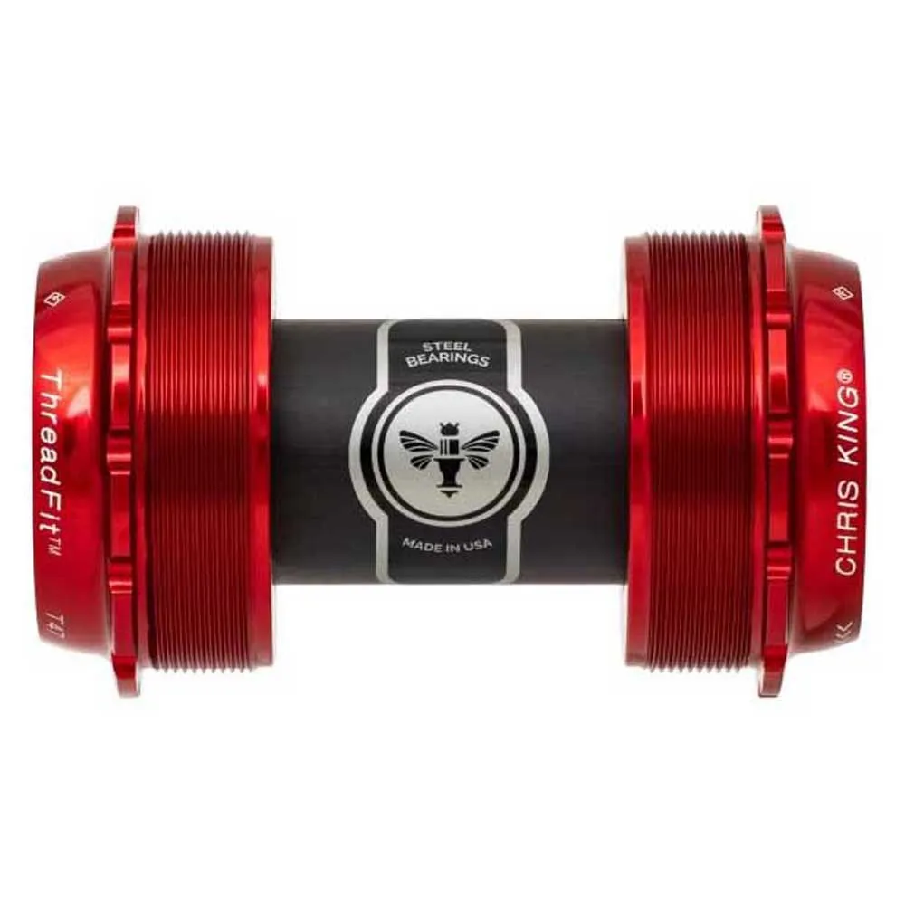 Chris King Threadfit 47 24x Vevlagerskoppar, Red, 68/73mm