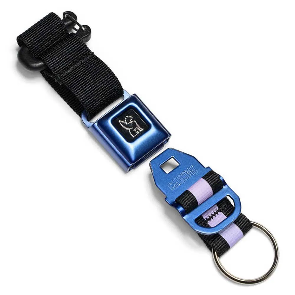 Chrome Mini Buckle Chain Nyckelring, Radiant grid, One Size