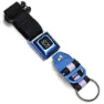 Chrome Mini Buckle Chain Nyckelring, Radiant grid, One Size