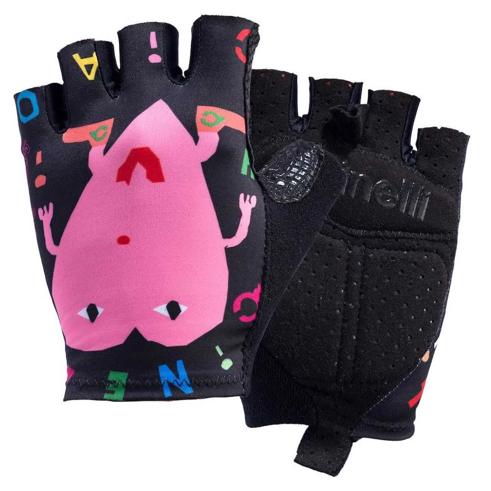 Cinelli Best Friends Korta Handskar, Black / colorful