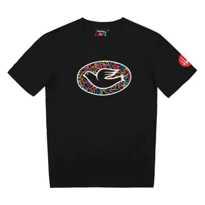 Cinelli Columbus Tubography T-shirt Med Korta ärmar, Black, S