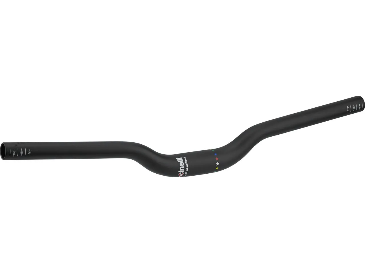 Cinelli Pepper 35 mm 31.8 Riser Lenker, Black anodized, 31.8mm, 530mm
