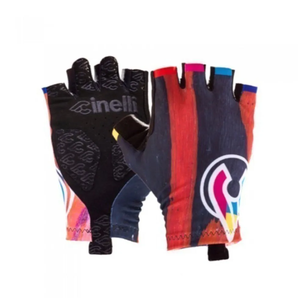 Cinelli Zydeco Eucalyptus Korta Handskar, Black / multicolor Cinelli Zydeco Eucalyptus Korta Handskar, Black / multicolor