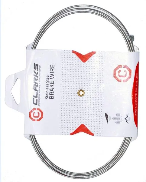 Clarks Rostfri stål Bromswire till MTB/Citybike/Racer, Silver Clarks Rostfri stål Bromswire till MTB/Citybike/Racer, Silver