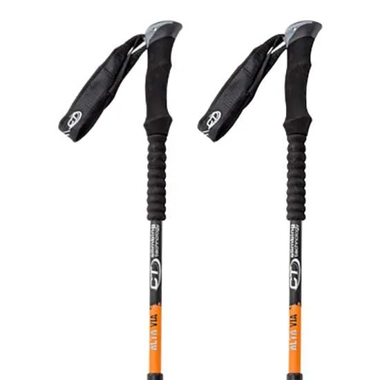 Climbing Technology Alta Via Stavar, Black / orange, 66-135cm