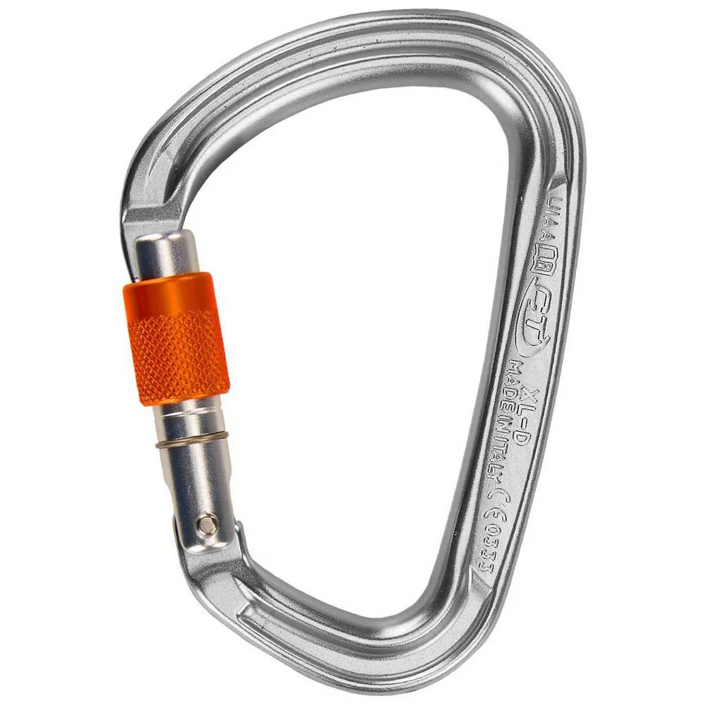 Climbing Technology Carabiner Quickdraw, Silver / orange, One Size
