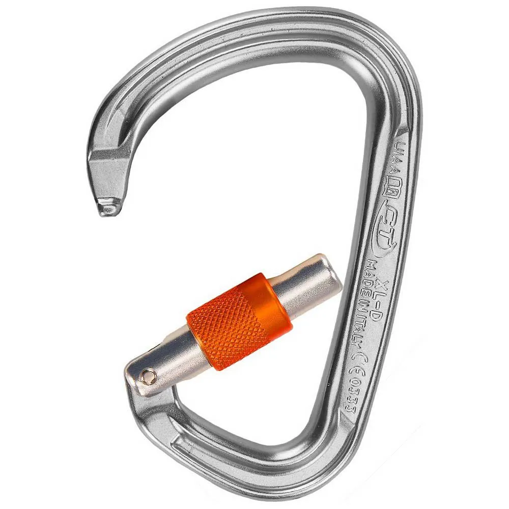 Climbing Technology Carabiner Quickdraw, Silver / orange, One Size