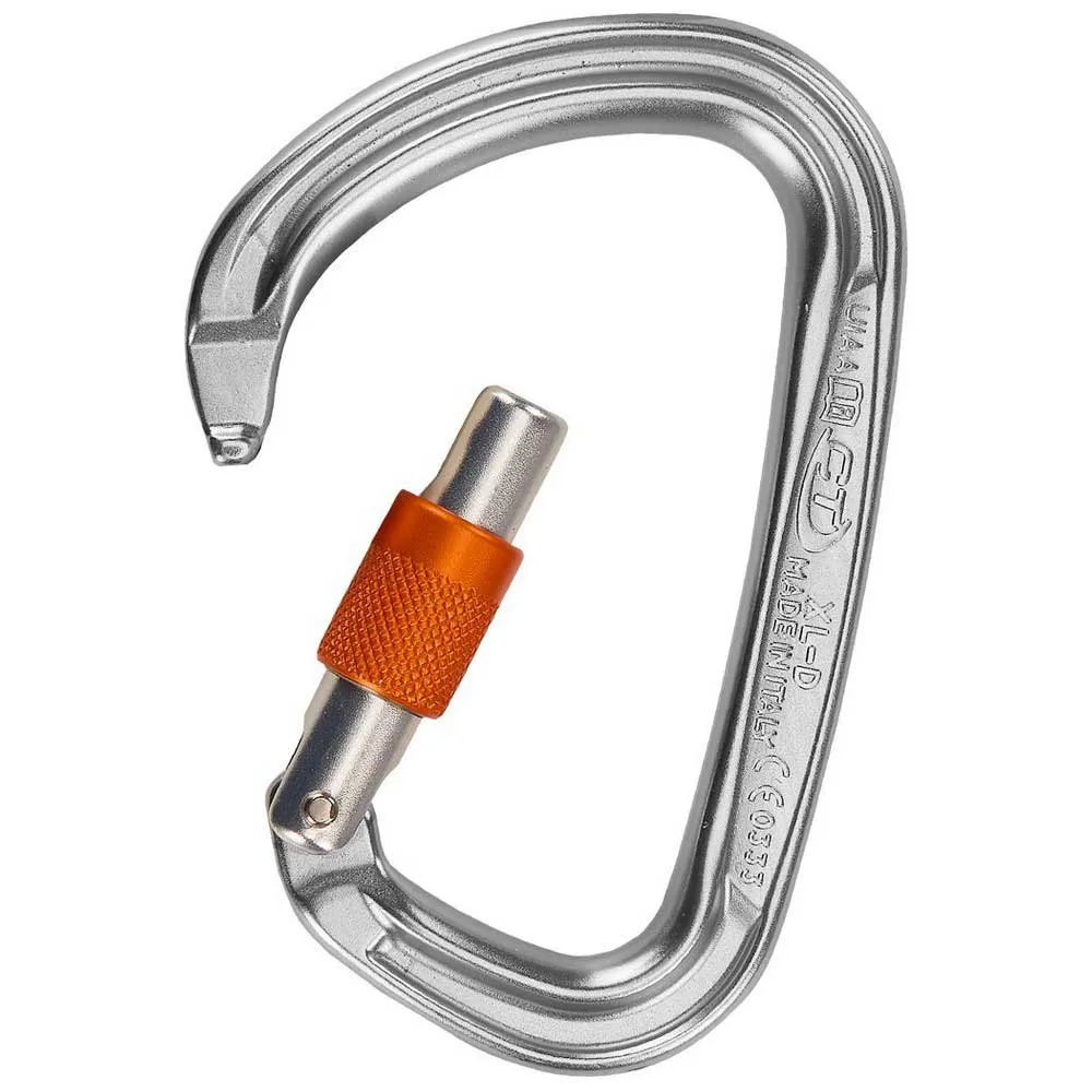 Climbing Technology Carabiner Quickdraw, Silver / orange, One Size